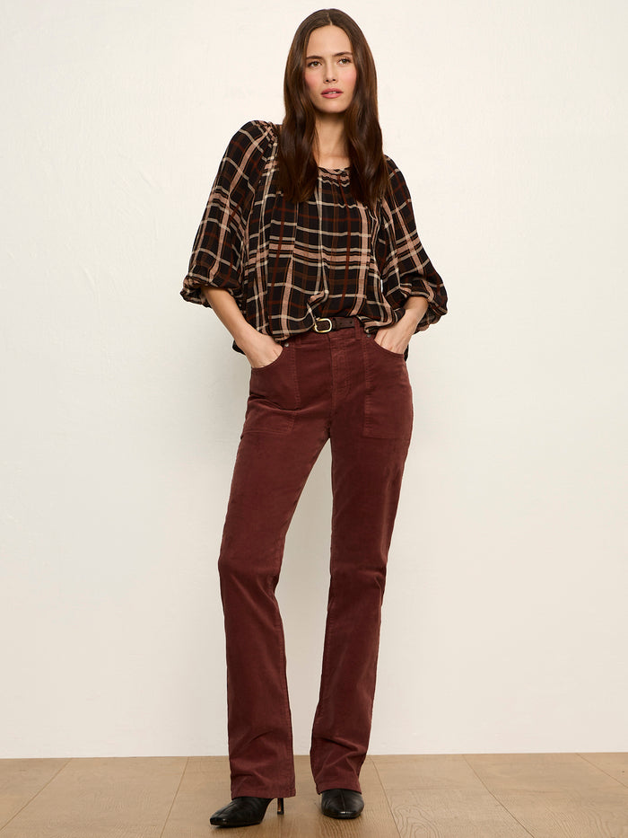 Cloud Nine Top Cinder Plaid