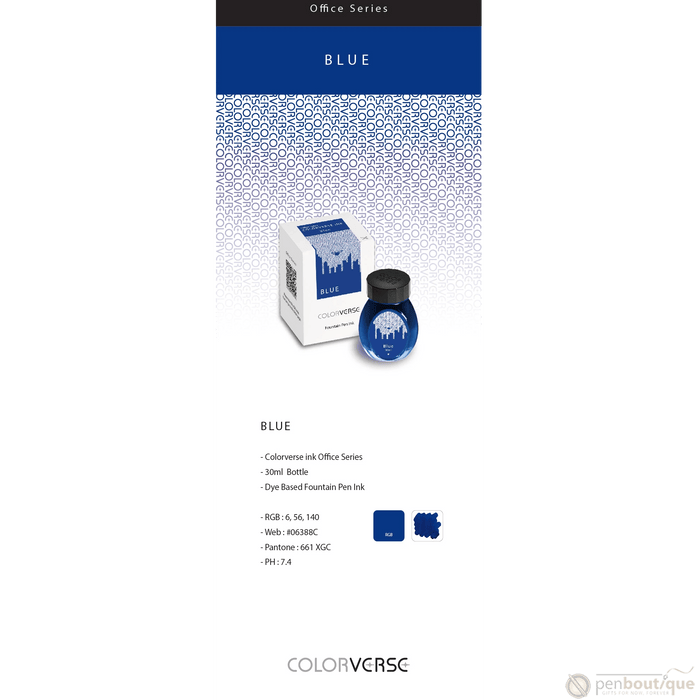 Colorverse Ink - Office Series - Blue - 30ml - Pen Boutique Ltd