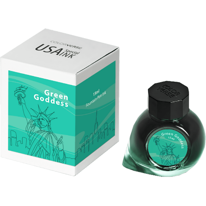 Colorverse USA Special Ink Bottle - New York (Green Goddess) - 15 ml - Pen Boutique Ltd