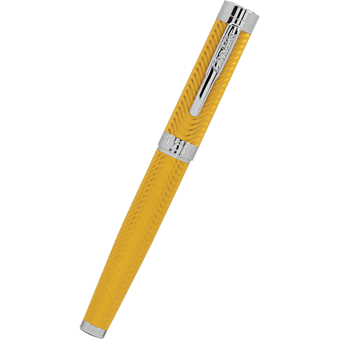 Conklin Herringbone Rollerball Pen - Signature Yellow - Pen Boutique Ltd