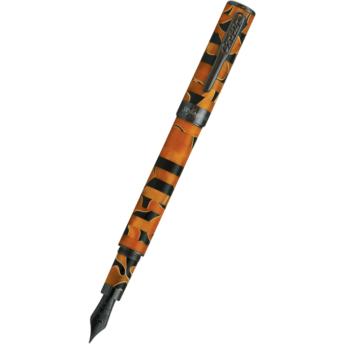 Conklin Stylograph Fountain Pen - Mosaic Orange/Black - Pen Boutique Ltd