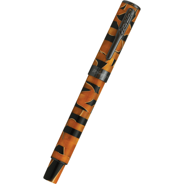 Conklin Stylograph Fountain Pen - Mosaic Orange/Black - Pen Boutique Ltd
