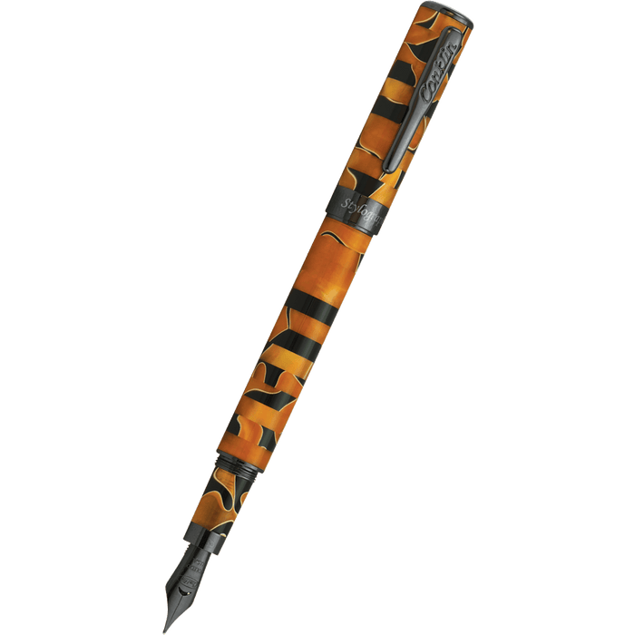 Conklin Stylograph Fountain Pen - Mosaic Orange/Black - Pen Boutique Ltd