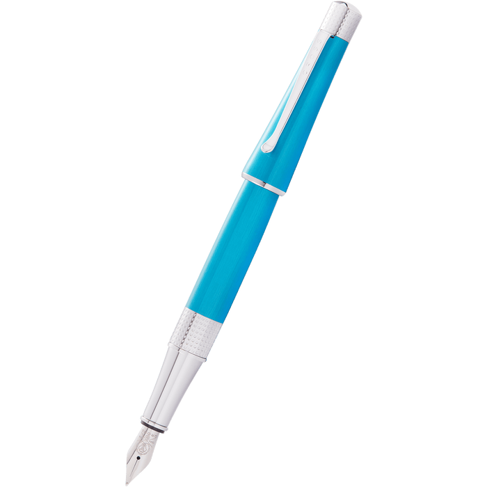 Cross Beverly Fountain Pen - Translucent Teal - Medium - Pen Boutique Ltd