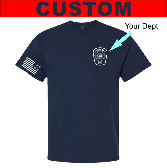Custom Patriotic Fire Station T-Shirt