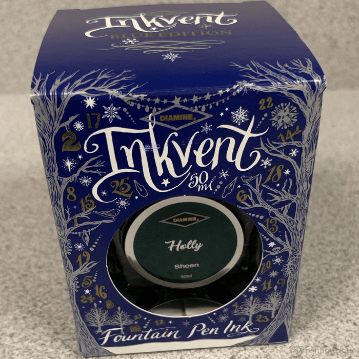 Diamine Ink Bottle - 2019 Inkvent - Blue Edition - Sheen Ink Bottle - Holly - 50ml - Pen Boutique Ltd