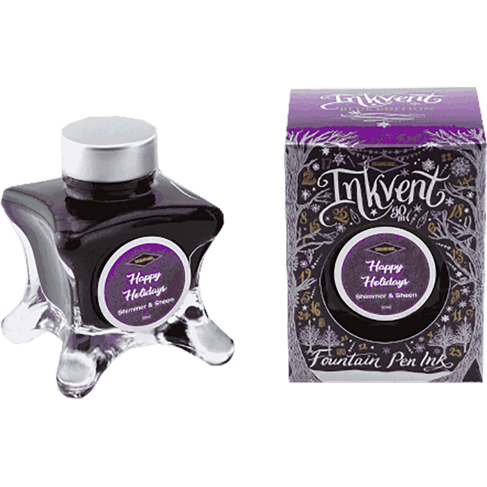 Diamine Ink Bottle - 2019 Inkvent - Blue Edition - Sheen Ink Bottle - Seasons Greetings - 50ml - Pen Boutique Ltd
