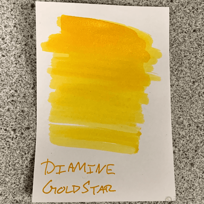 Diamine Ink Bottle - 2019 Inkvent - Blue Edition - Shimmer Ink Bottle - Gold Star - 50ml - Pen Boutique Ltd