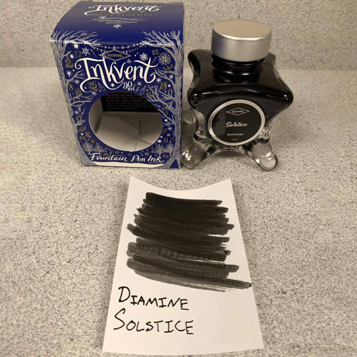 Diamine Ink Bottle - 2019 Inkvent - Blue Edition - Shimmer Ink Bottle - Solstice - 50ml - Pen Boutique Ltd