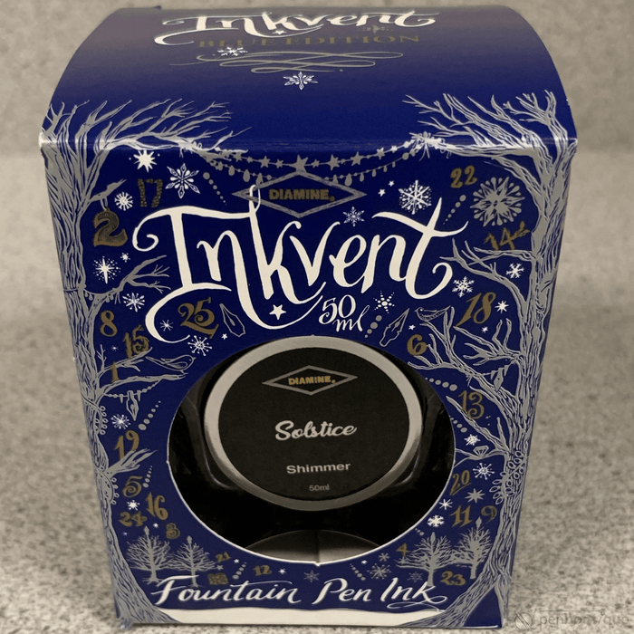 Diamine Ink Bottle - 2019 Inkvent - Blue Edition - Shimmer Ink Bottle - Solstice - 50ml - Pen Boutique Ltd