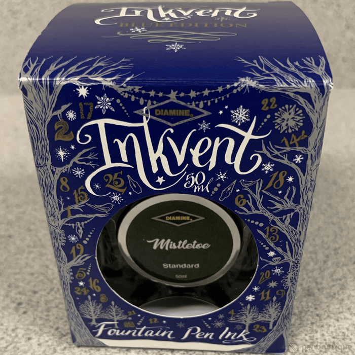 Diamine Ink Bottle - 2019 Inkvent - Blue Edition - Standard Ink Bottle - Mistletoe - 50ml - Pen Boutique Ltd