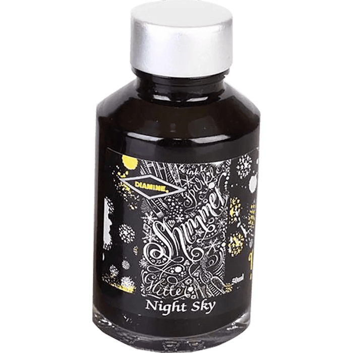 Diamine Shimmer Ink 50 ml Night Sky - Silver shimmer - Pen Boutique Ltd