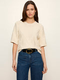 Diamond Stitch Sweater Tee Bone Petite Sizing