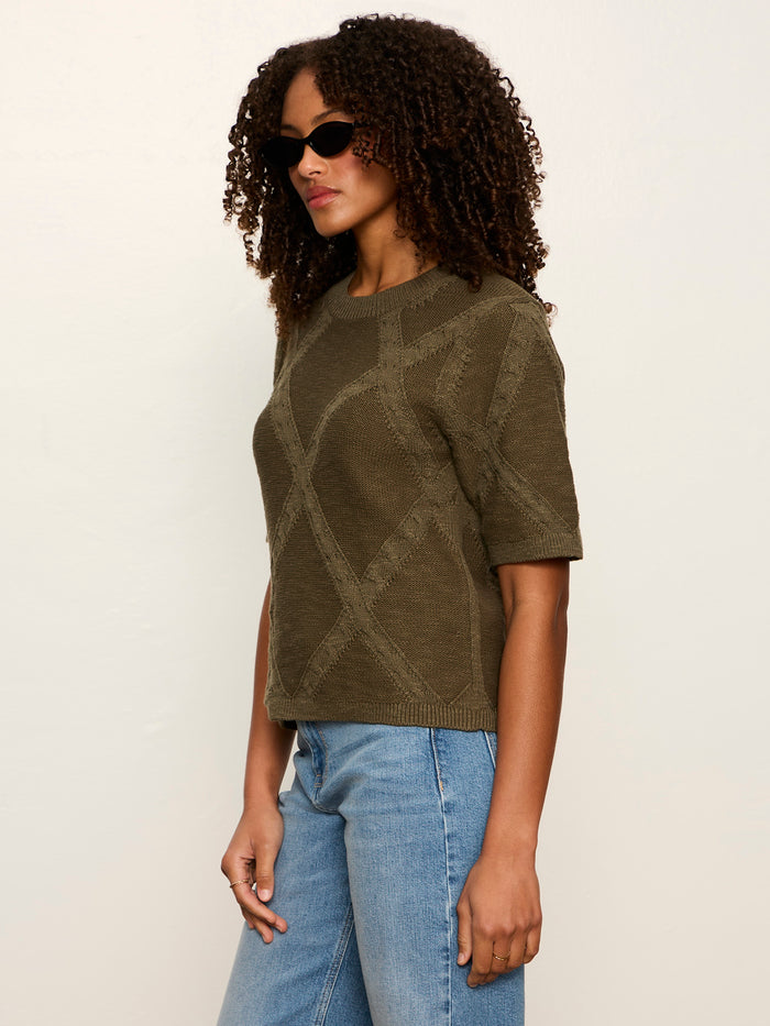 Diamond Stitch Sweater Tee Kalamata Petite Sizing