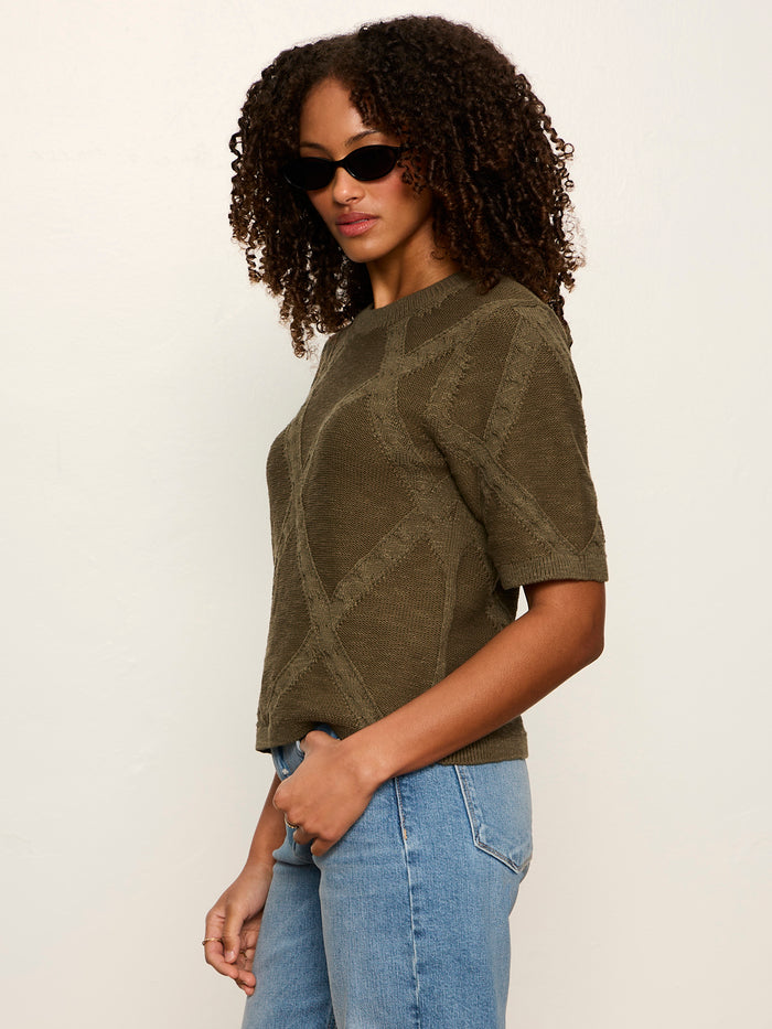 Diamond Stitch Sweater Tee Kalamata