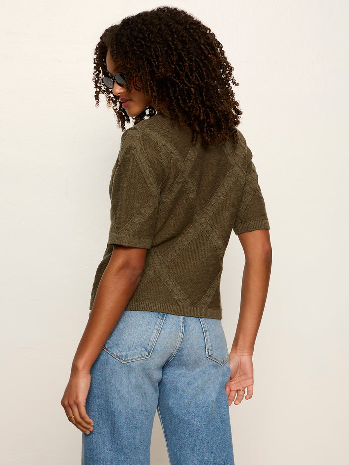 Diamond Stitch Sweater Tee Kalamata
