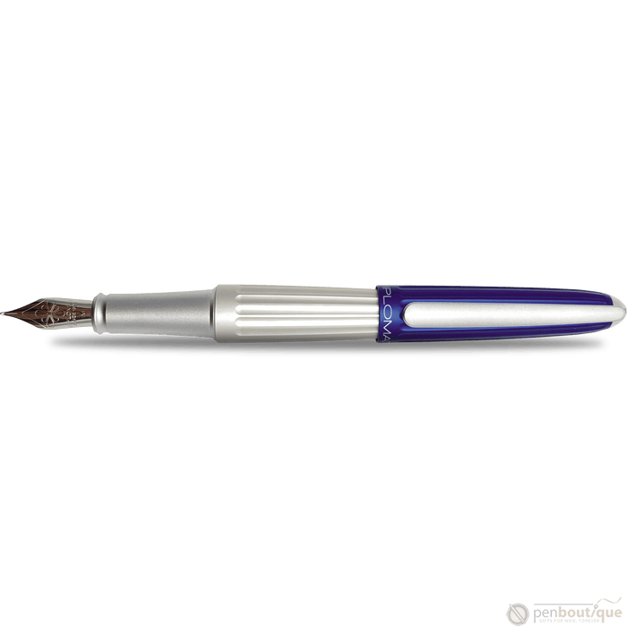 Diplomat Aero Fountain Pen - Blue/Silver - Steel Nib - Pen Boutique Ltd
