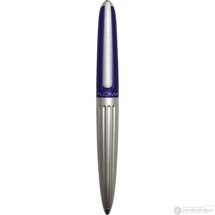 Diplomat Aero Fountain Pen - Blue/Silver - Steel Nib - Pen Boutique Ltd
