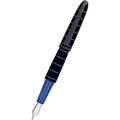 Diplomat Elox Ring Fountain Pen - Blue - Stainless Steel Nib - Pen Boutique Ltd