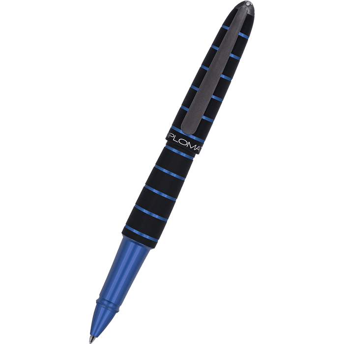 Diplomat Elox Ring Rollerball Pen - Blue - Pen Boutique Ltd