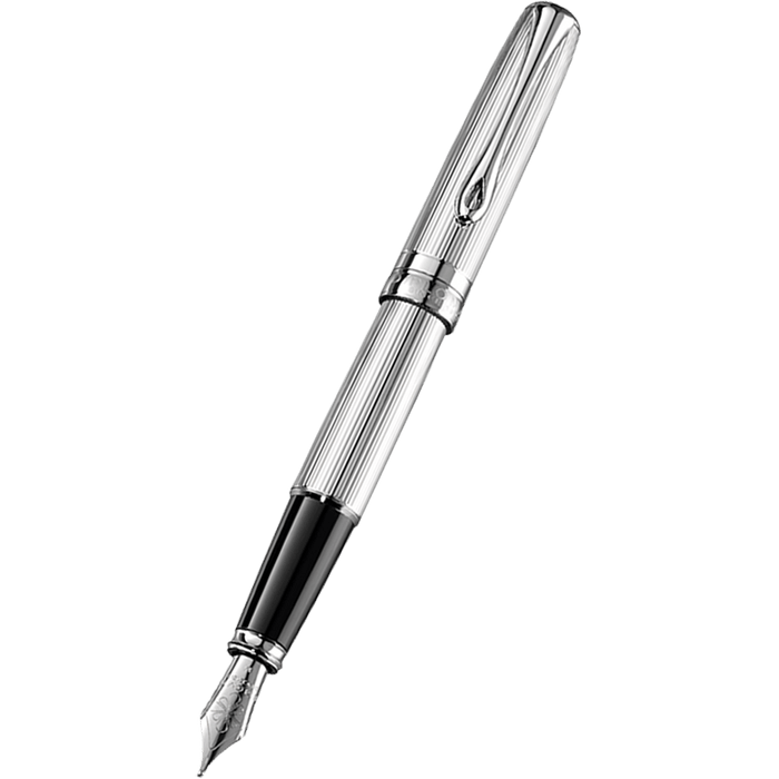 Diplomat Excellence A2 Fountain Pen - Guilloche Chrome - Pen Boutique Ltd