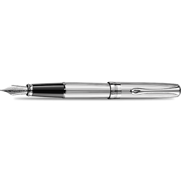 Diplomat Excellence A2 Fountain Pen - Guilloche Chrome - Pen Boutique Ltd