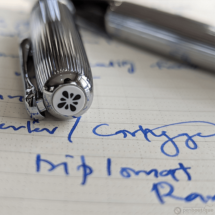 Diplomat Excellence A2 Fountain Pen - Guilloche Chrome - Pen Boutique Ltd