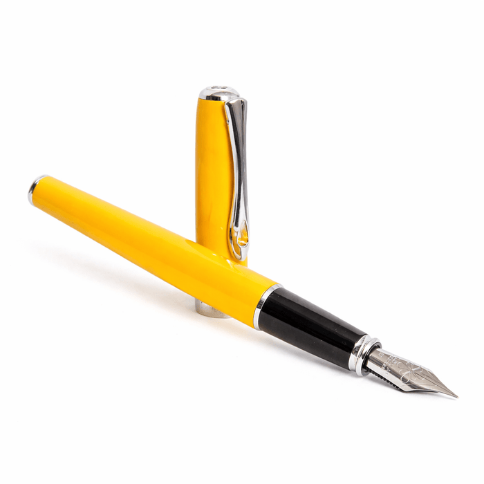 Diplomat Excellence A2 Yellow/Chrome Fountain Pen - Pen Boutique Ltd