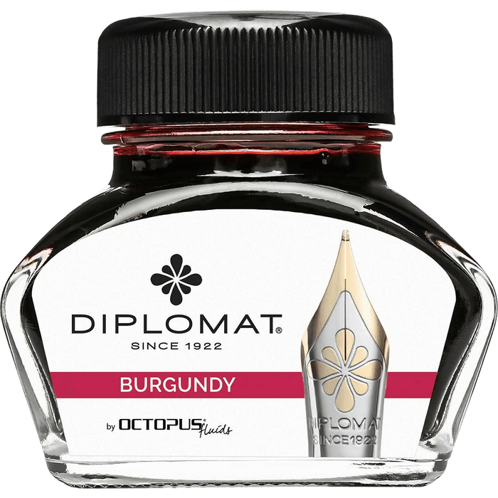 Diplomat Ink Bottle - Burgundy Red - 30 ml - Pen Boutique Ltd