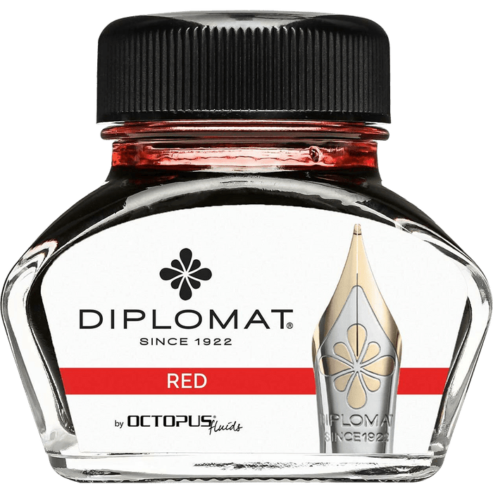 Diplomat Ink Bottle - Red - 30 ml - Pen Boutique Ltd