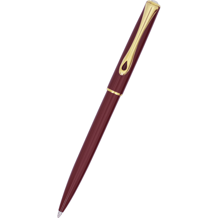 Diplomat Traveller EasyFLOW Ballpoint Pen - Dark Red - Gold - Pen Boutique Ltd