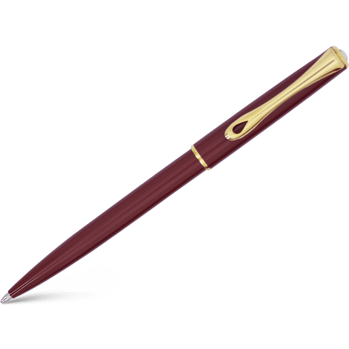 Diplomat Traveller EasyFLOW Ballpoint Pen - Dark Red - Gold - Pen Boutique Ltd