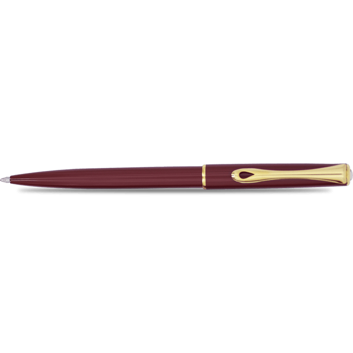Diplomat Traveller EasyFLOW Ballpoint Pen - Dark Red - Gold - Pen Boutique Ltd