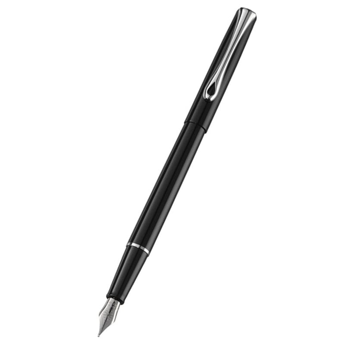 Diplomat Traveller Fountain Pen - Black Lacquer - Pen Boutique Ltd