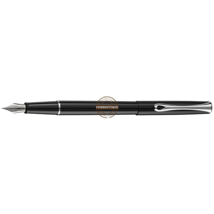 Diplomat Traveller Fountain Pen - Black Lacquer - Pen Boutique Ltd