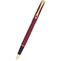 Diplomat Traveller Fountain Pen - Dark Red - Gold - Pen Boutique Ltd