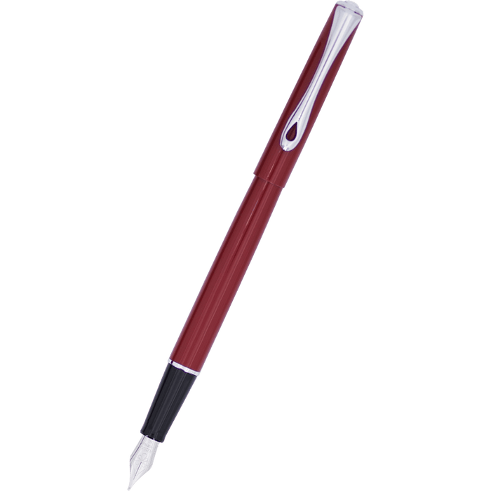 Diplomat Traveller Fountain Pen - Dark Red - Pen Boutique Ltd