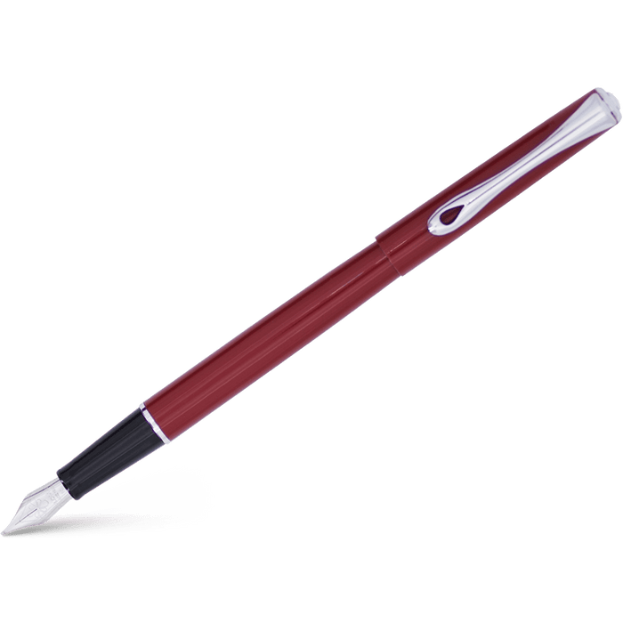 Diplomat Traveller Fountain Pen - Dark Red - Pen Boutique Ltd