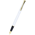 Diplomat Traveller Fountain Pen - Snowwhite - Gold Trim - Pen Boutique Ltd