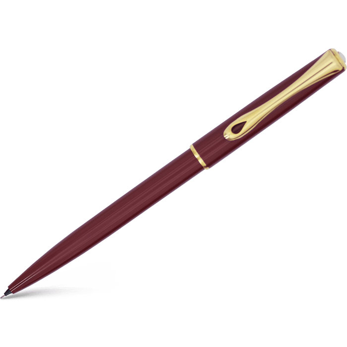 Diplomat Traveller Mechanical Pencil - Dark Red - Gold - Pen Boutique Ltd