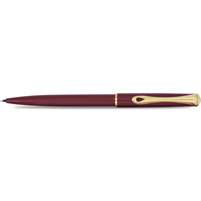 Diplomat Traveller Mechanical Pencil - Dark Red - Gold - Pen Boutique Ltd