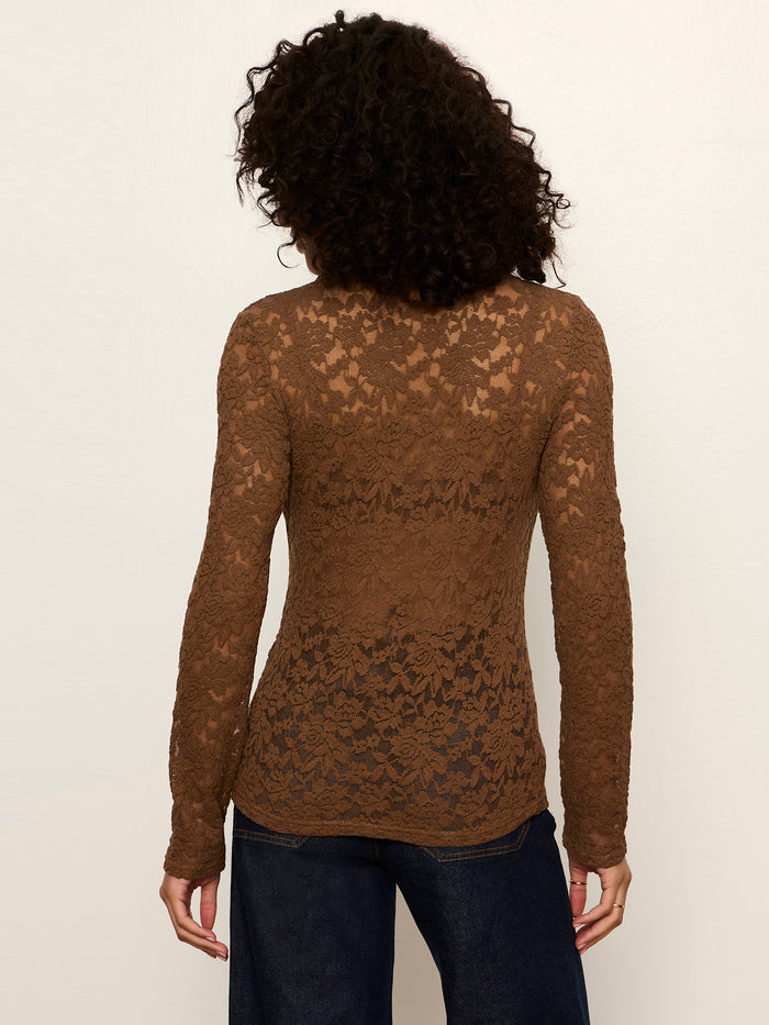 Dreamer Lace Shirt Cocoa Powder