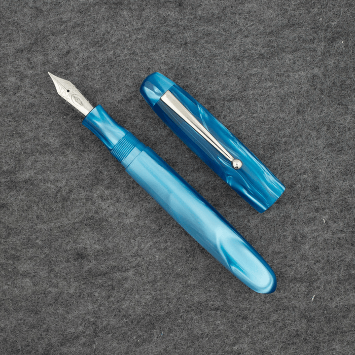 Edison Collier Fountain Pen - Azure Skies - 18K Nib - Pen Boutique Ltd