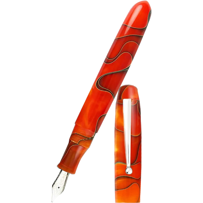 Edison Collier Fountain Pen Persimmon Swirl - Pen Boutique Ltd