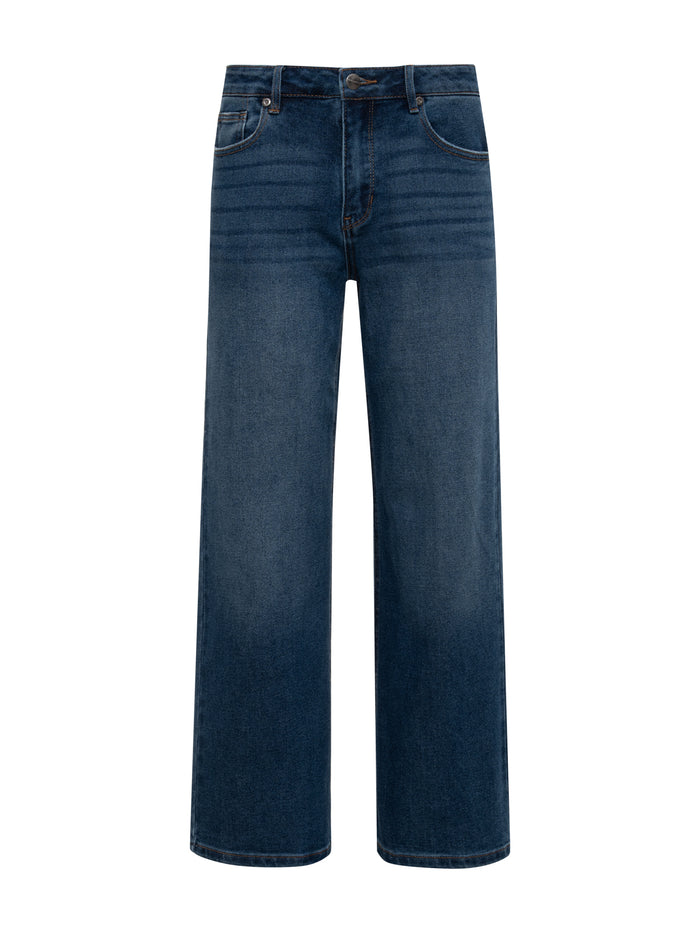 Blue jeans on a white background