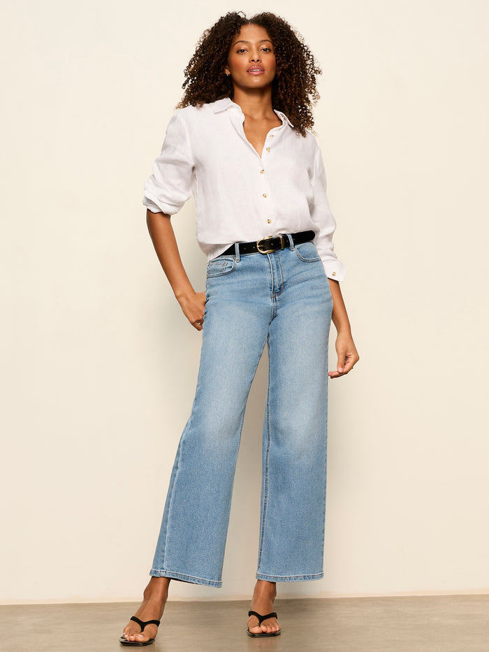 Ekara Crop Jean Light Wash