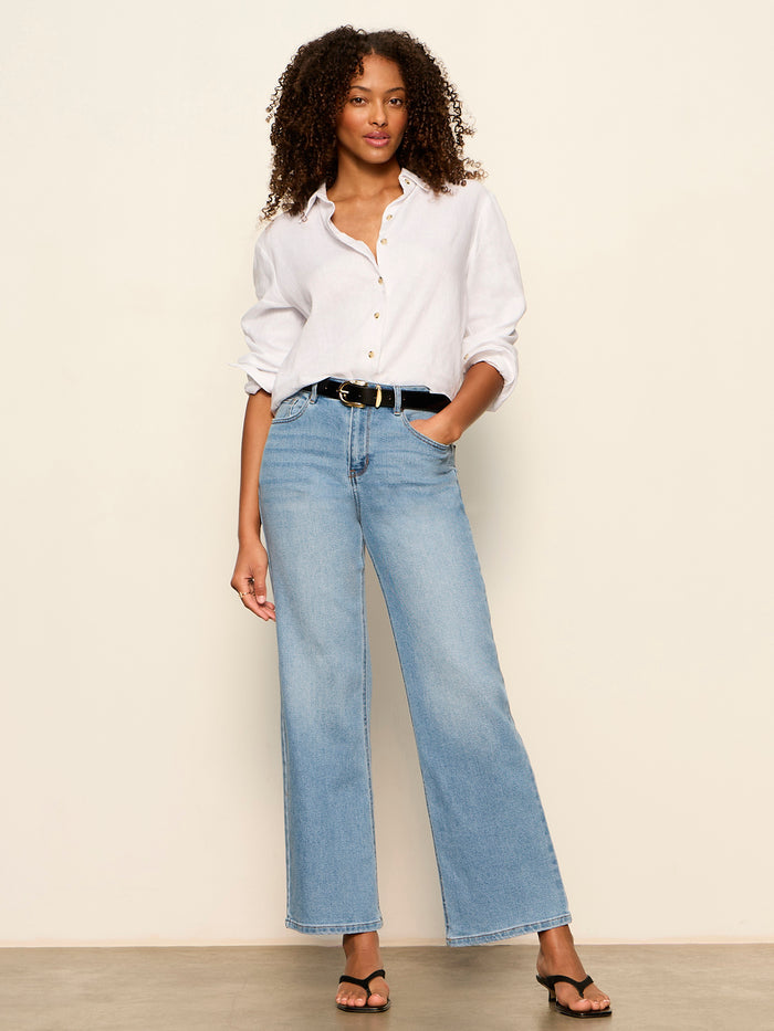 Ekara Crop Jean Light Wash