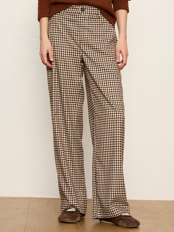 Eloise Trouser Burnt Cocoa Check