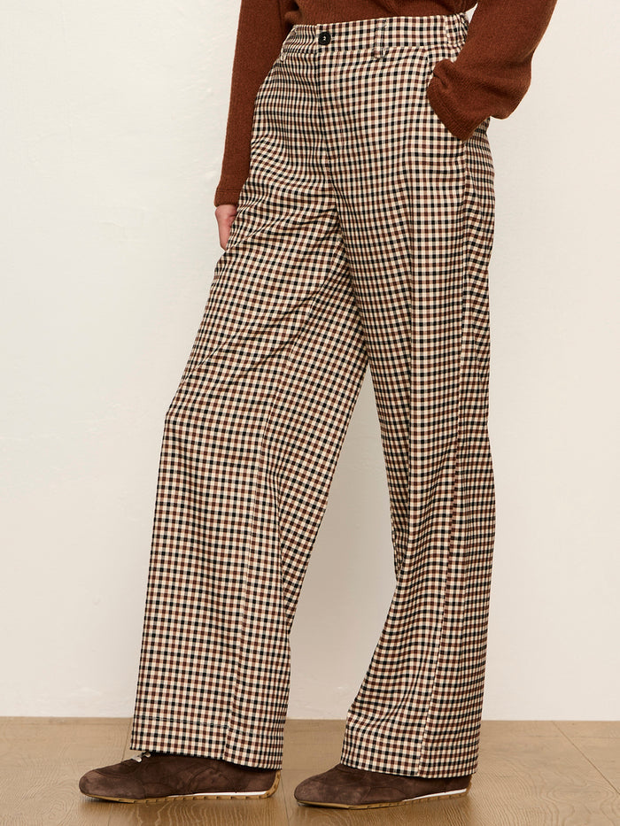 Eloise Trouser Burnt Cocoa Check