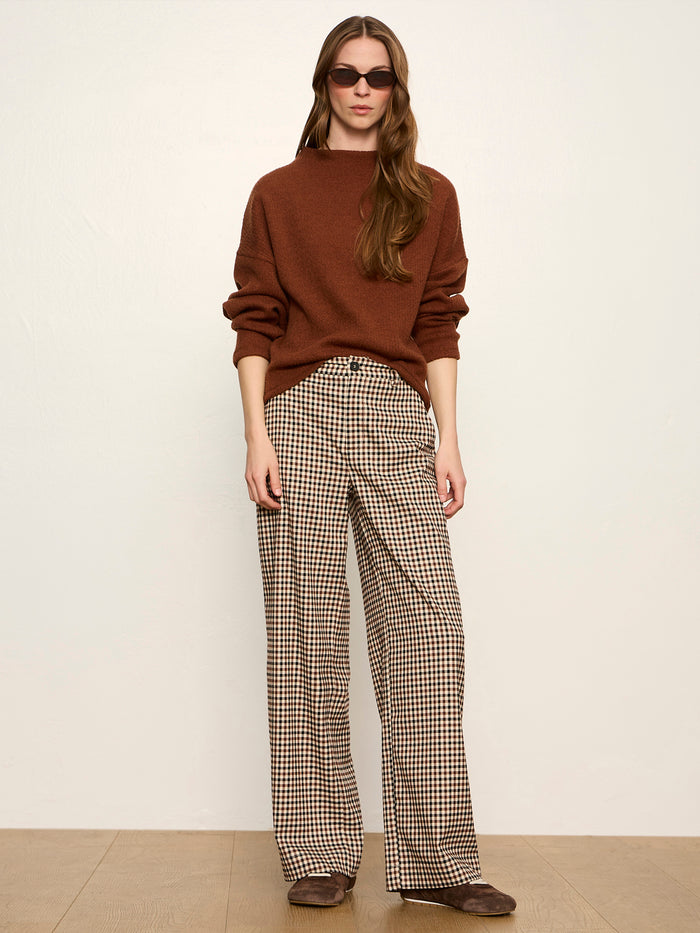 Eloise Trouser Burnt Cocoa Check